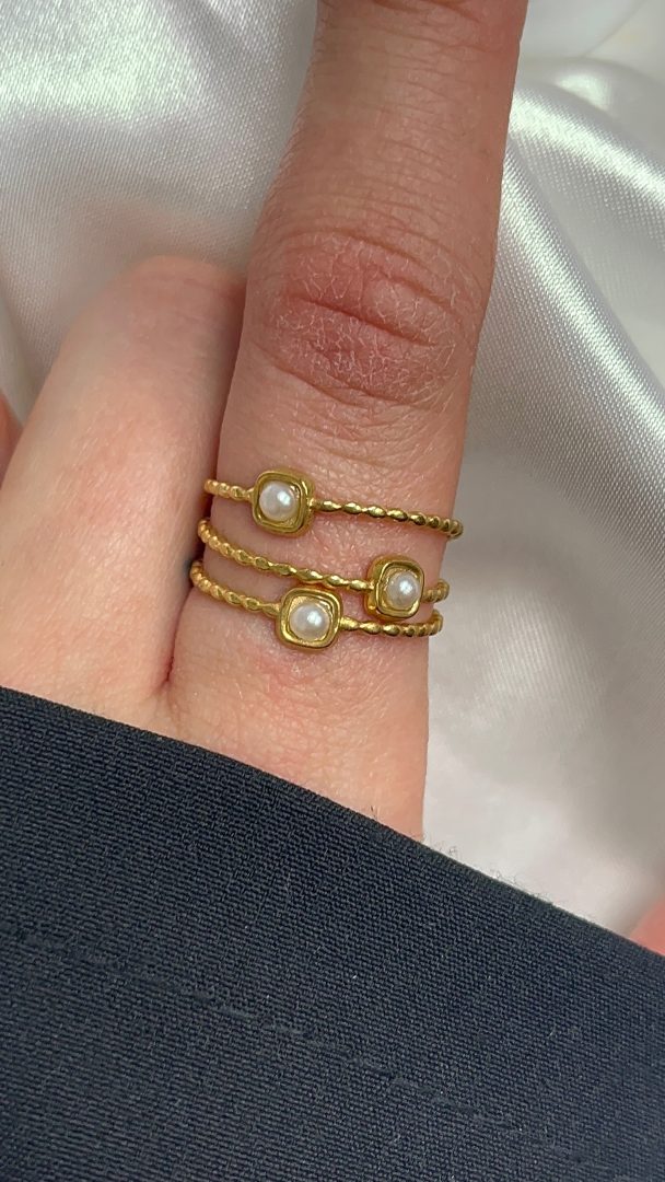 PRSTAN TRIPPLE- PERLA /GOLD