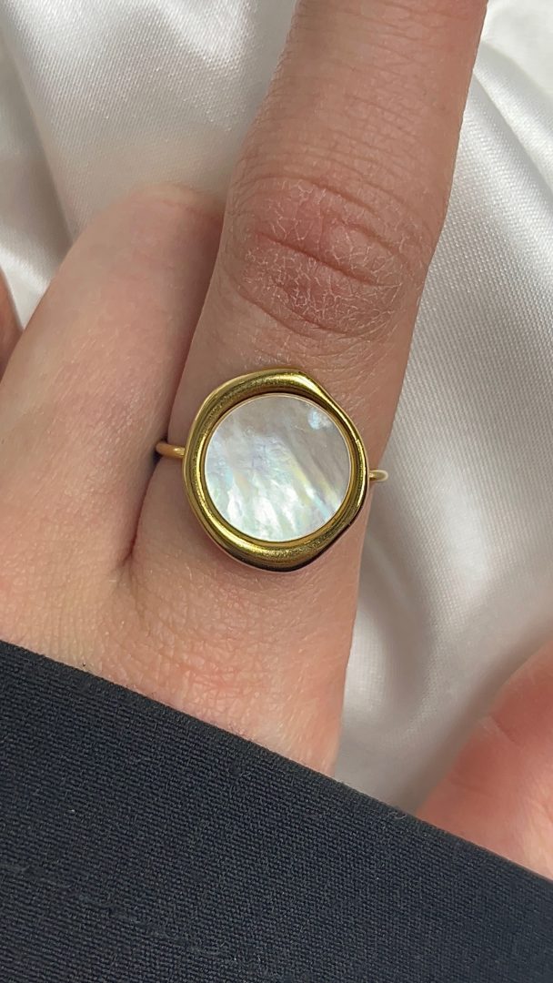 PRSTAN CIRCLE- PERLA /GOLD