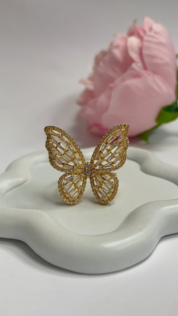 PRSTAN METULJ- GOLD - slika 3
