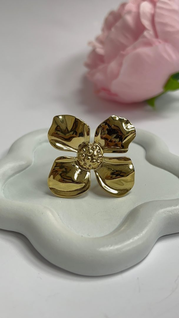 PRSTAN FLOWER - GOLD - slika 3