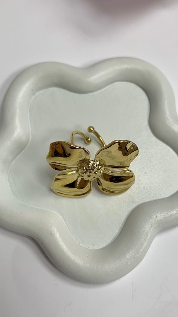 PRSTAN FLOWER - GOLD - slika 4
