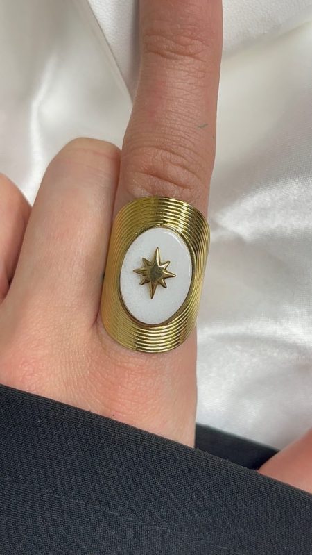PRSTAN KARINA- BELA / GOLD