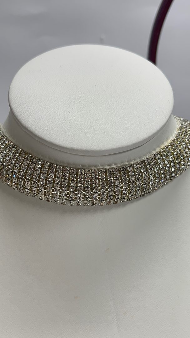 SPARKLE CHOKER VERIŽICA - SREBRNA - slika 2