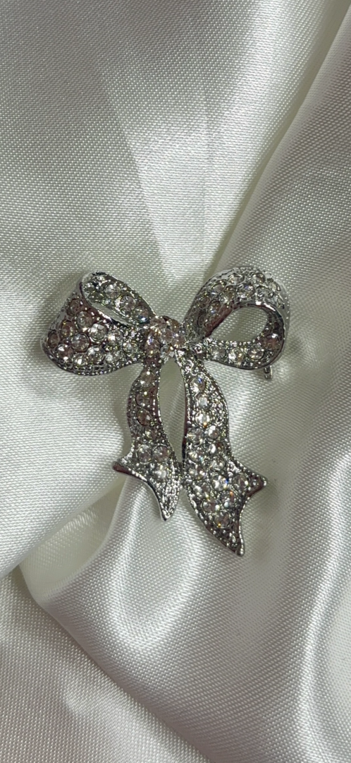 BROŠKA BOW- SILVER - slika 2