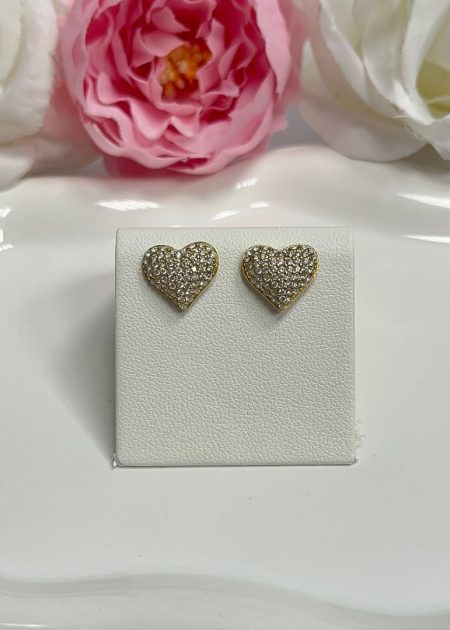 VTIČNI UHANI HEART - GOLD