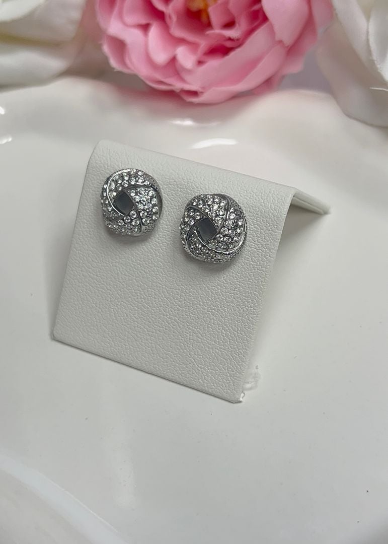 VTIČNI UHANI TWIST- SILVER - slika 2