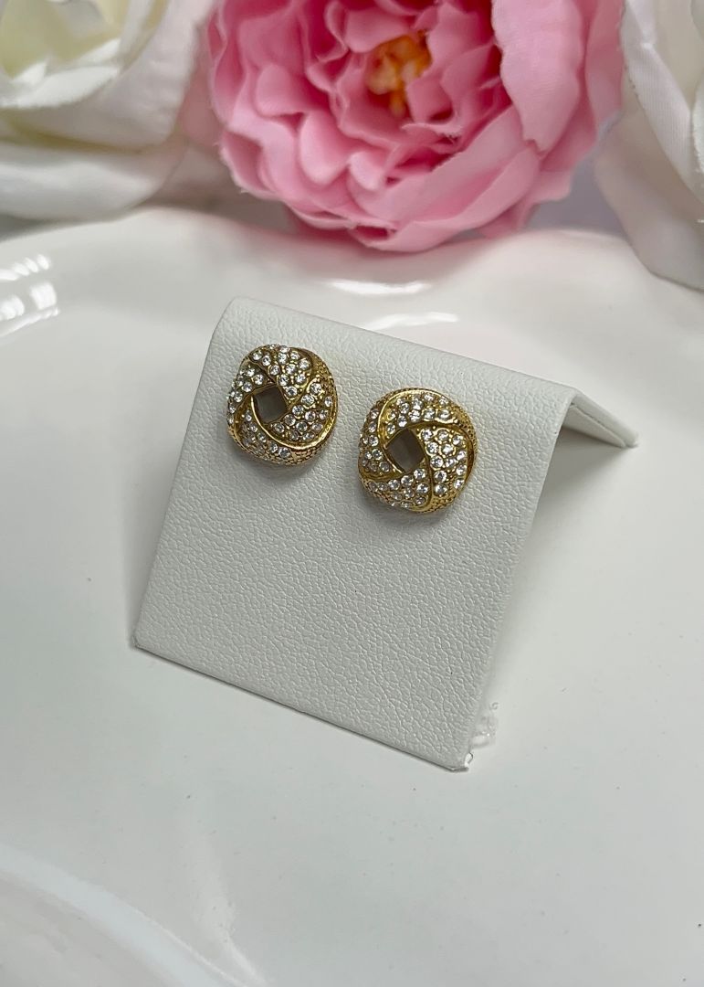 VTIČNI UHANI TWIST- GOLD - slika 2