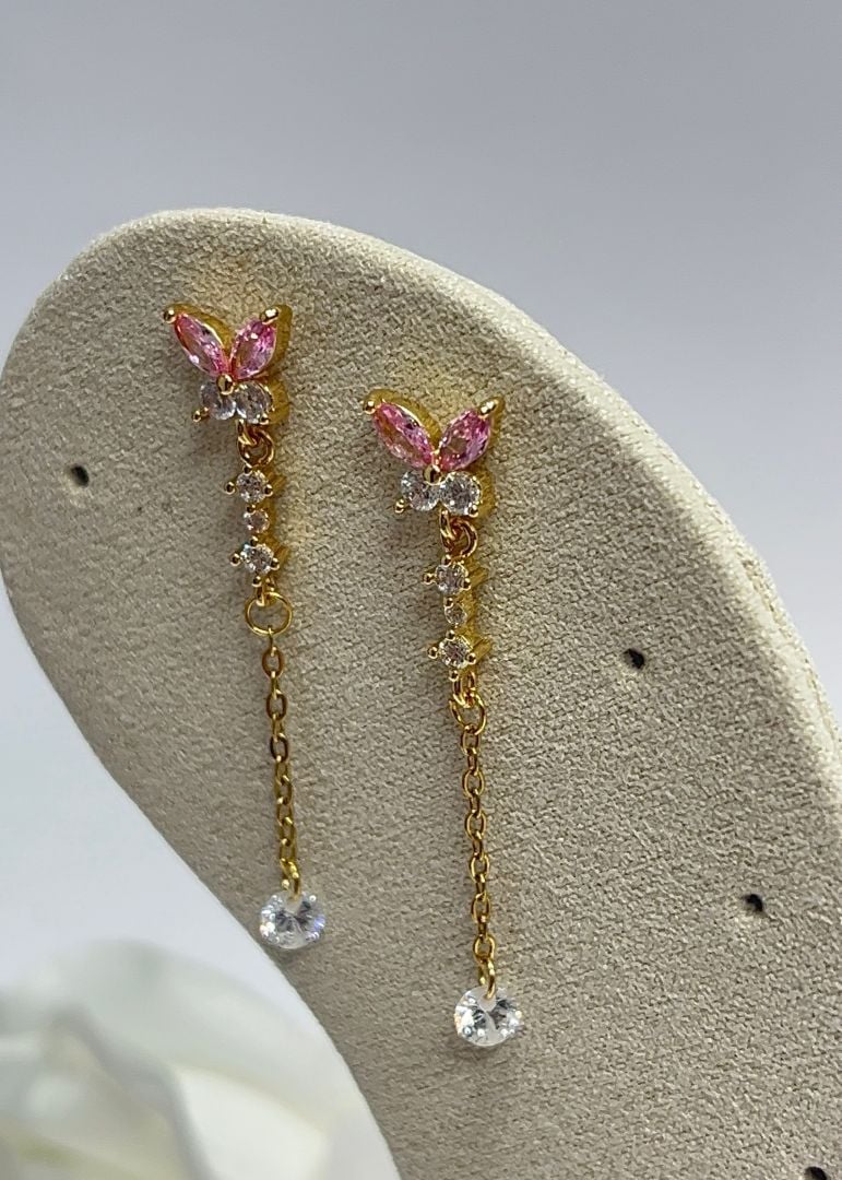 UHANI METULJ- GOLD/PINK - slika 2