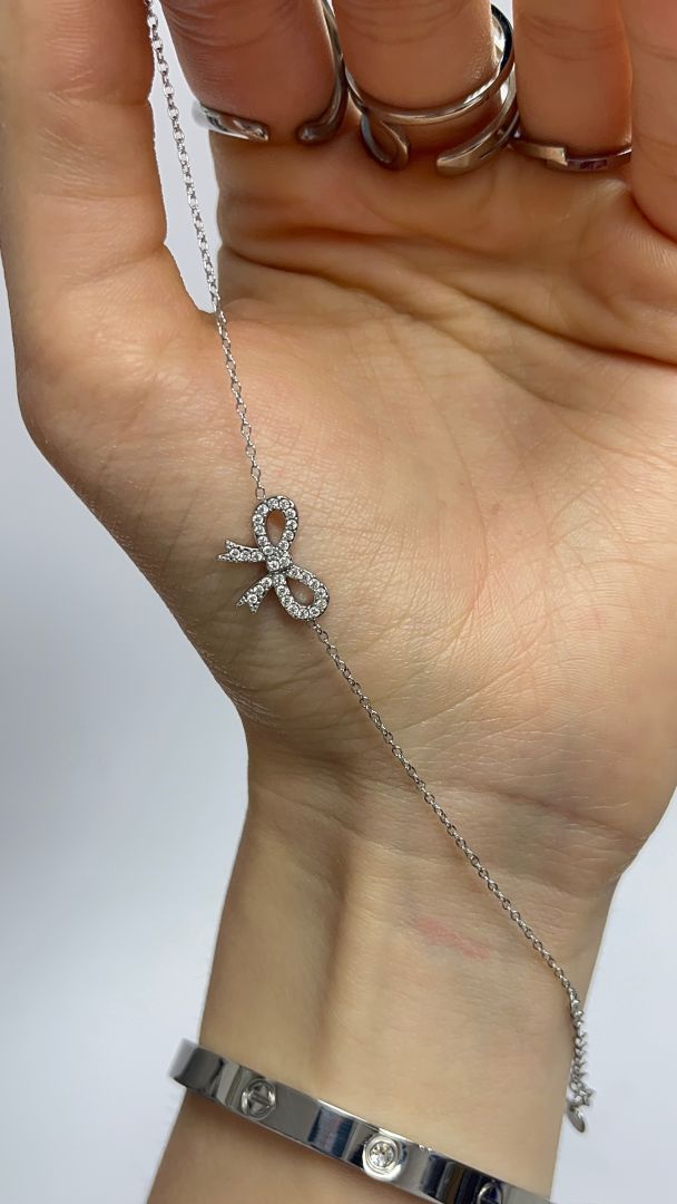 ZAPESTNICA BOW - SILVER - slika 2