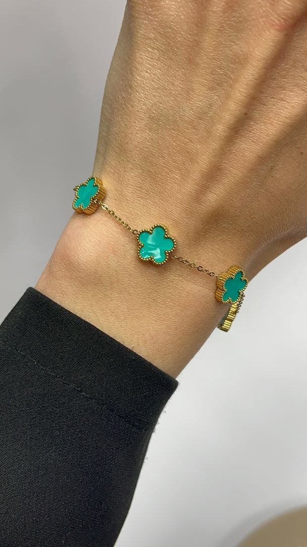 ZAPESTNICA CLOVER- GOLD/BLUE