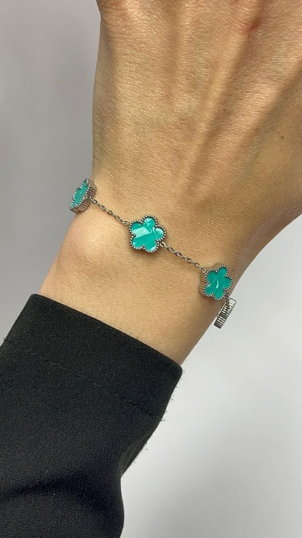ZAPESTNICA CLOVER- SILVER/BLUE