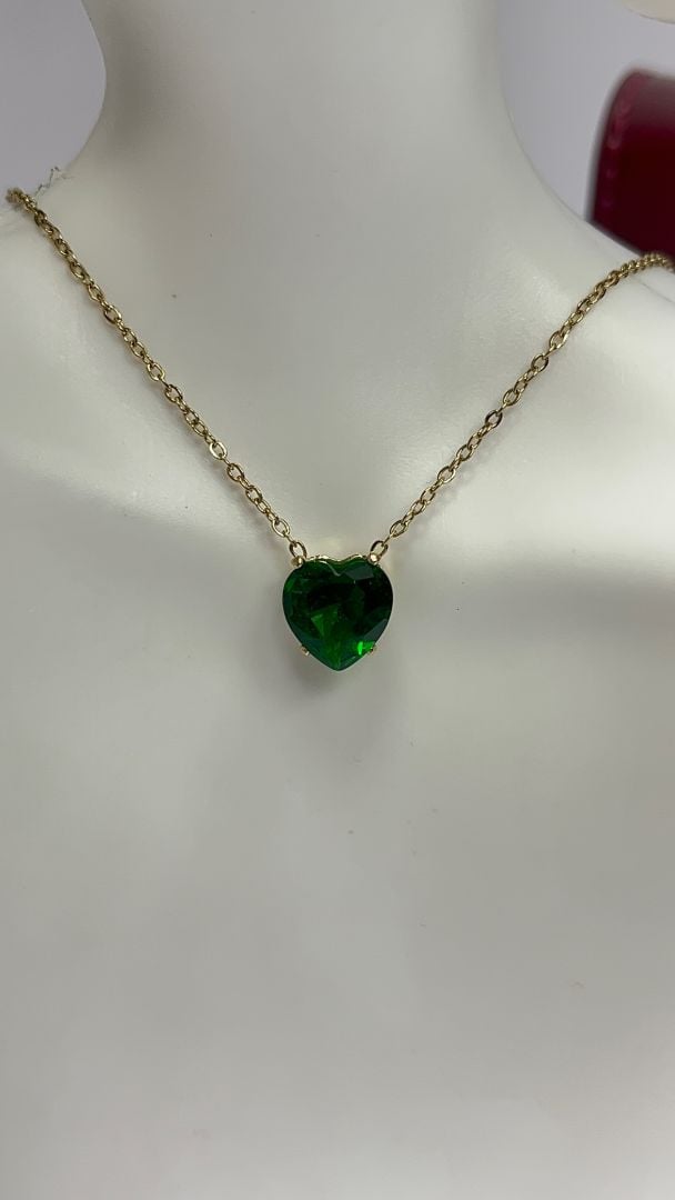 VERIŽICA HEART - GOLD/GREEN