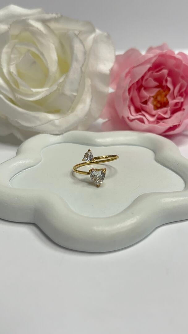 PRSTAN HEARTS- GOLD/SILVER - slika 3