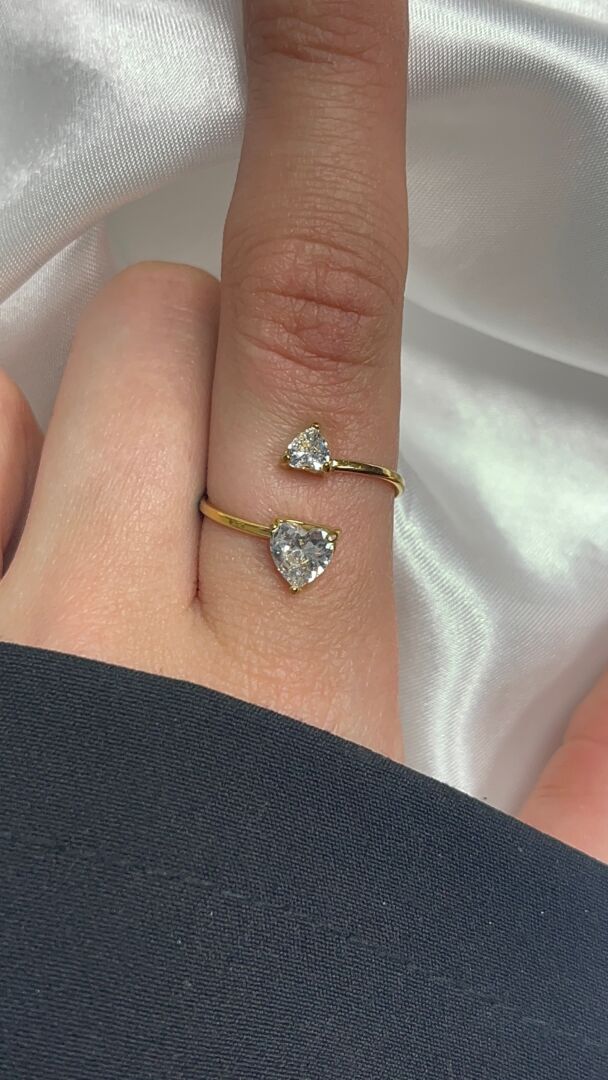 PRSTAN HEARTS- GOLD/SILVER - slika 2