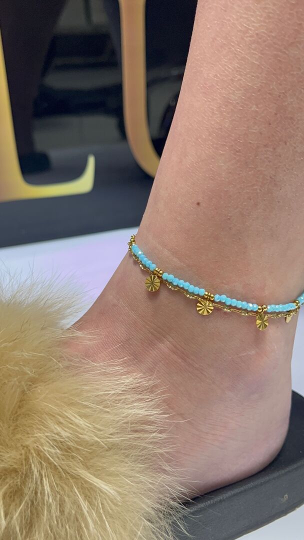 ZAPESTNICA ZA NOGO BIBI- GOLD/BLUE - slika 5