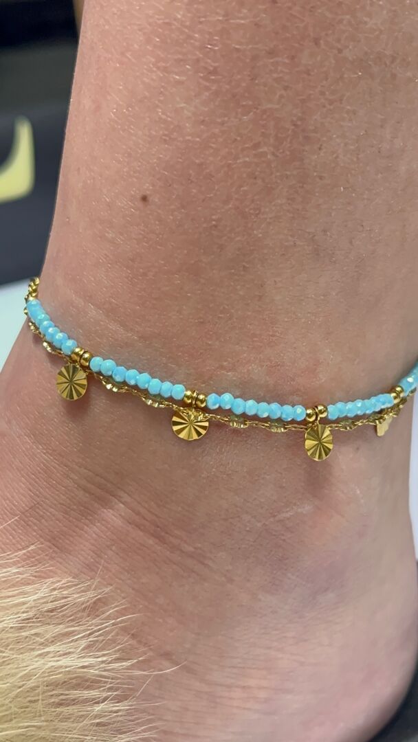 ZAPESTNICA ZA NOGO BIBI- GOLD/BLUE - slika 4