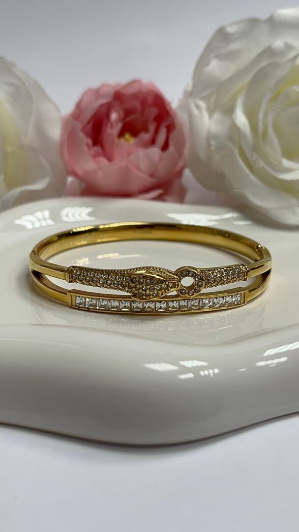 ZAPESTNICA SNAKE S CIRKONI- GOLD - slika 2