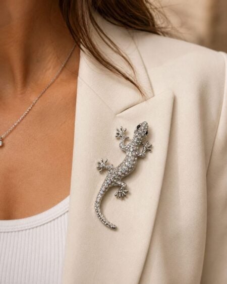 BROŠKA LIZARD- SILVER