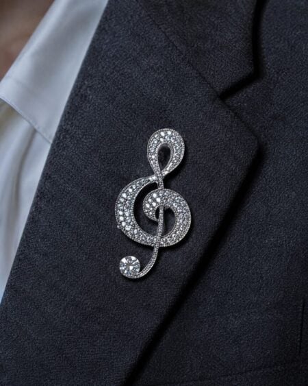 BROŠKA VIOLIN - SILVER