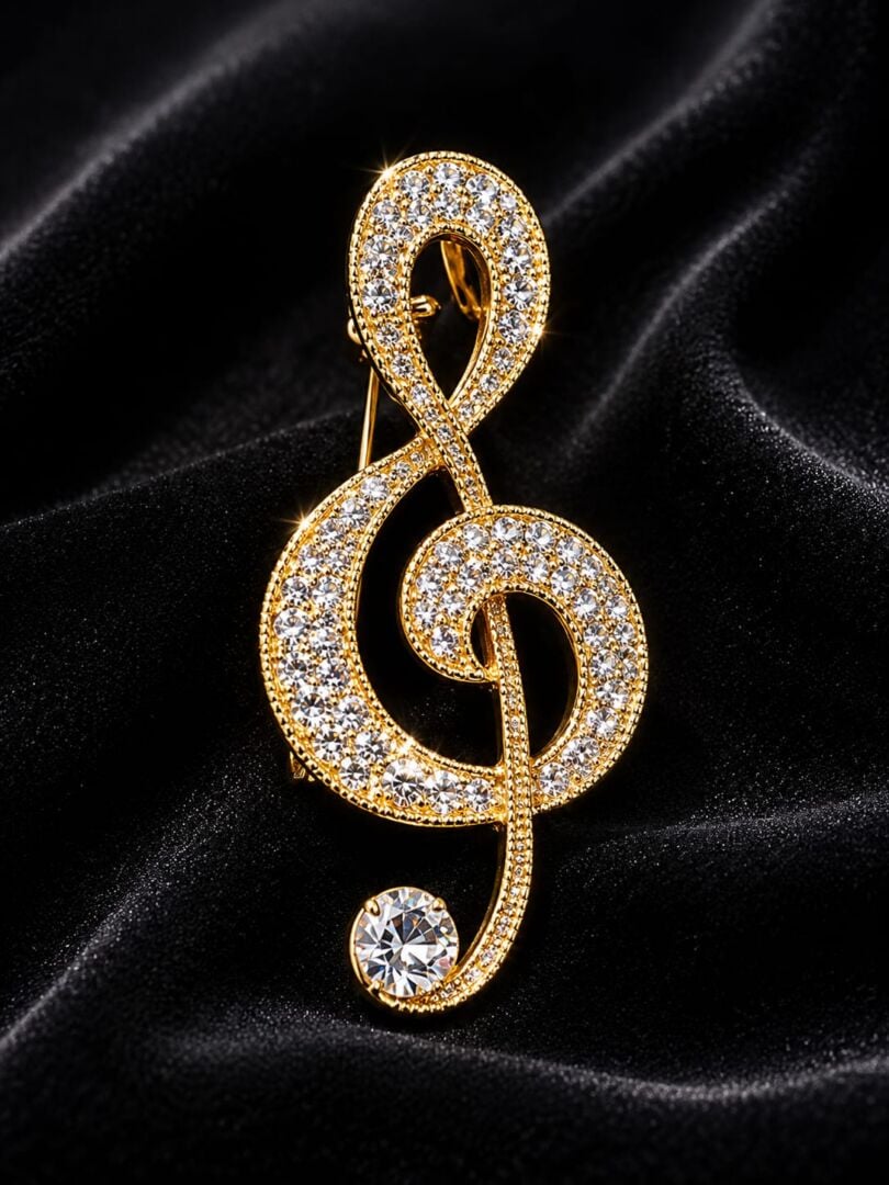 BROŠKA VIOLIN - GOLD - slika 2