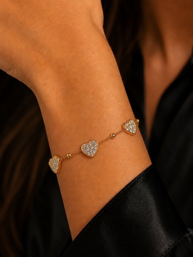 ZAPESTNICA HEART- GOLD