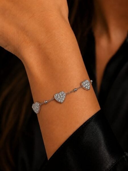 ZAPESTNICA HEART- SILVER
