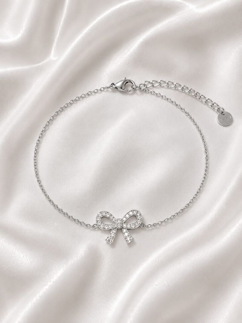 ZAPESTNICA BOW- SILVER - slika 2