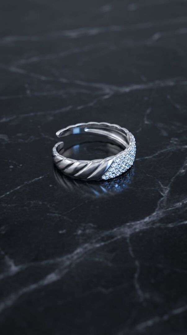 PRSTAN SPIRAL - SILVER - slika 2