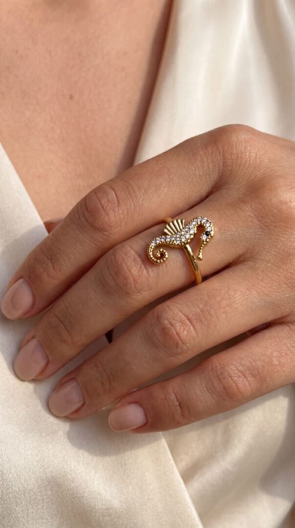 PRSTAN SEAHORSE - GOLD - slika 2