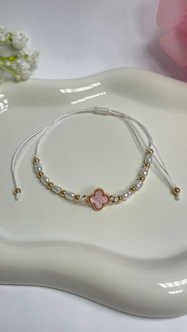 ZAPESTNICA CLOVER- GOLD/BABY PINK - slika 3
