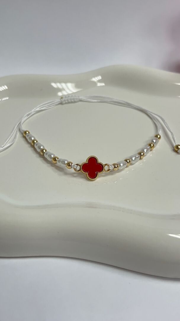 ZAPESTNICA CLOVER- GOLD/RED - slika 2