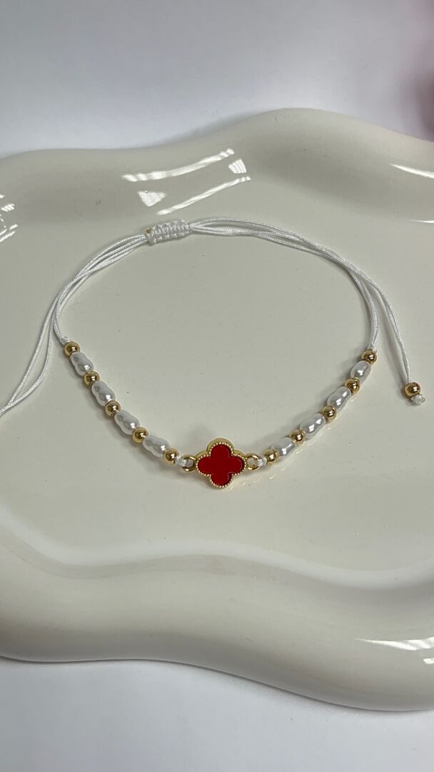 ZAPESTNICA CLOVER- GOLD/RED - slika 3