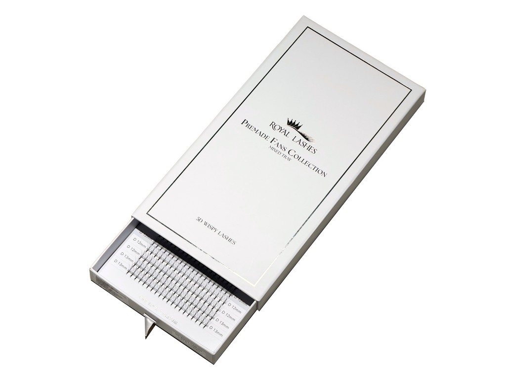 Premade 5D Wispy Lashes – Mix 7–13 mm Big Box (400 čopkov)