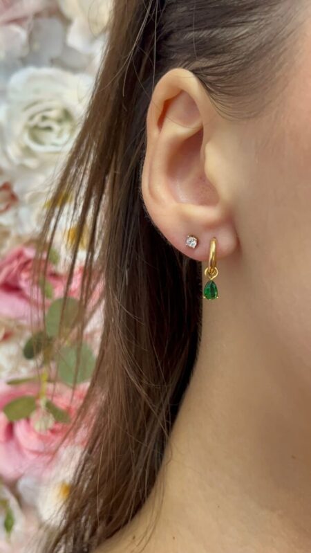 UHANI TEARDROP  - GREEN/GOLD