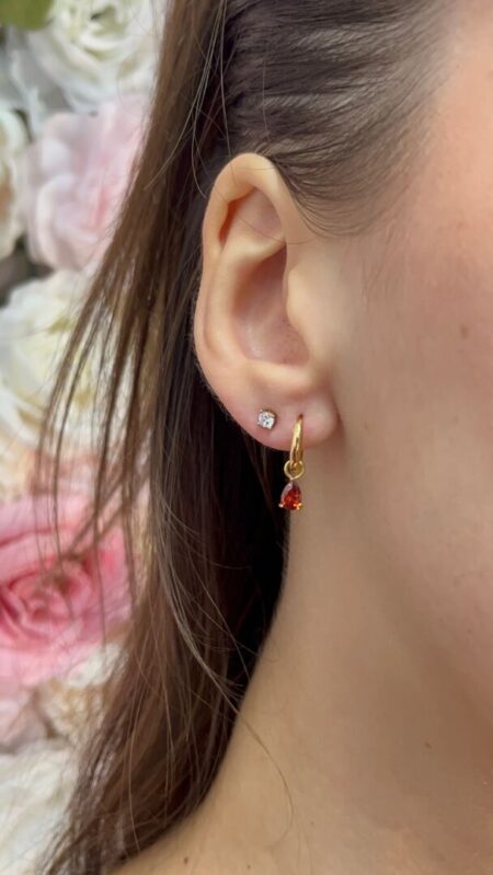 UHANI TEARDROP  - RED/GOLD